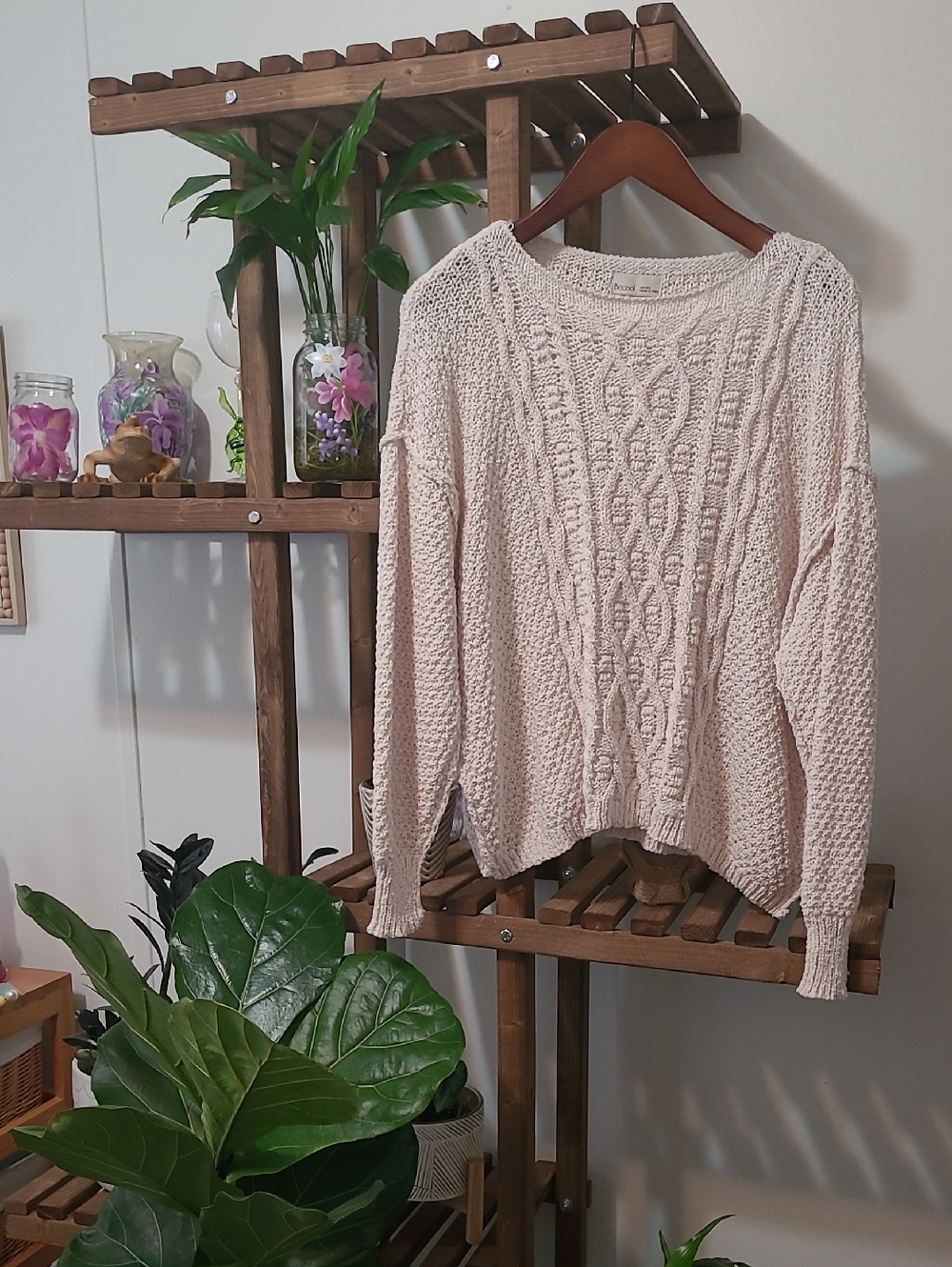 Very Soft Drop Shoulder Cream Sweater